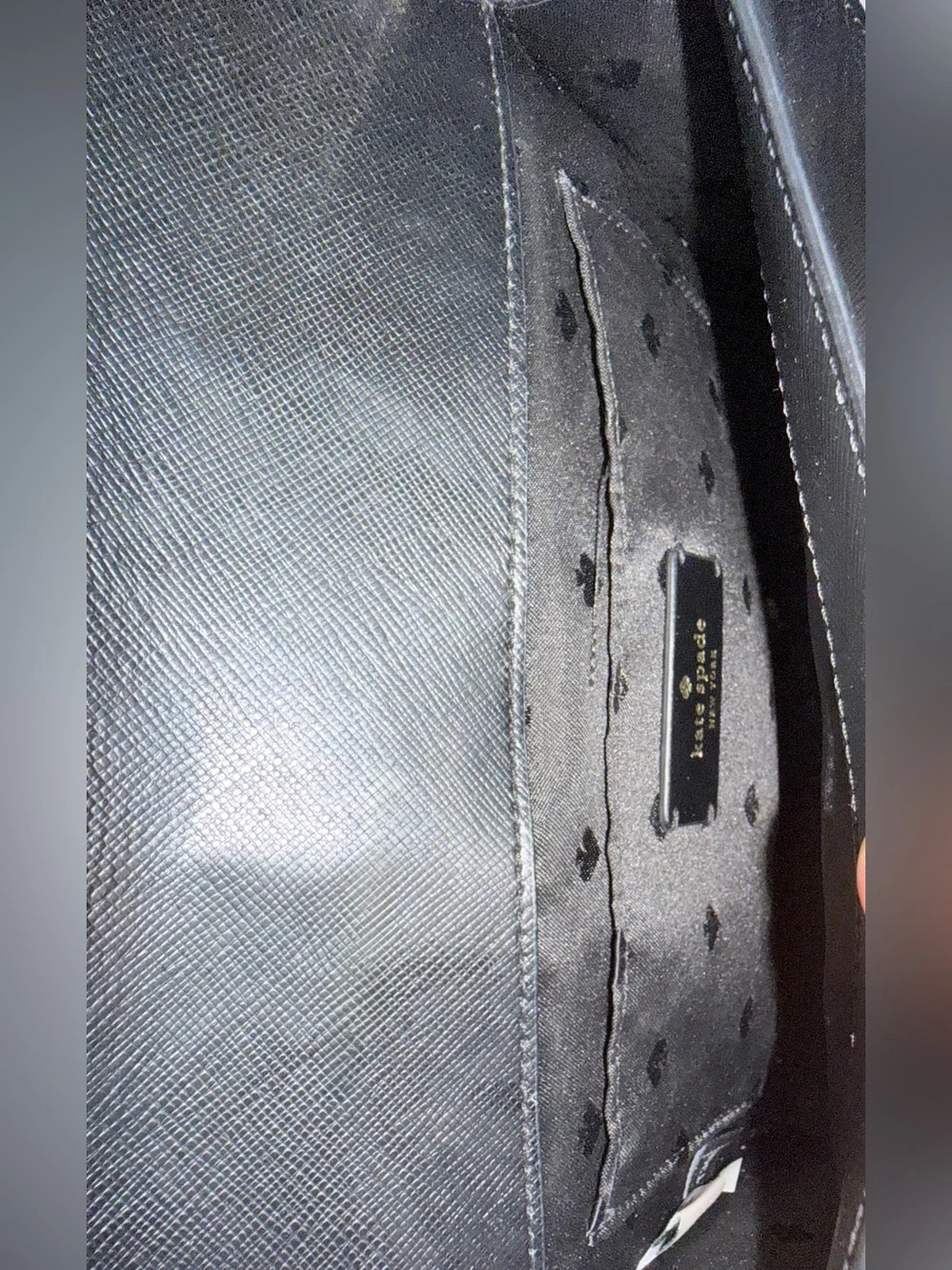 kate spade Black Leather Purse with Gold Chain Detail - Picture 4 of 5